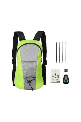 Ebitda Kablosuz Led Sinyal Lambası, Şarj Edilebilir Bisiklet Sırt Çantası - Uzaktan Kumandalı, Yansıtıcı Sarı Sarı