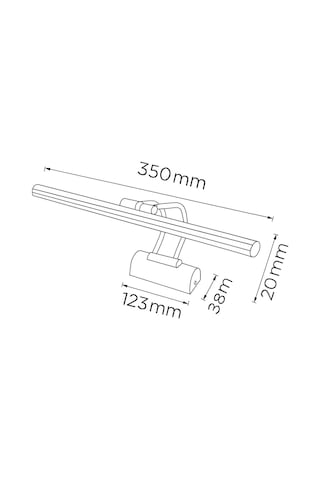 Sekatech Krom Kasa Led Flüt Aplik / 6w / 3200k Gün Işığı / 35cm / Duvar Tipi Ayna/tablo/resim/banyo Üstü Dekorat Genel