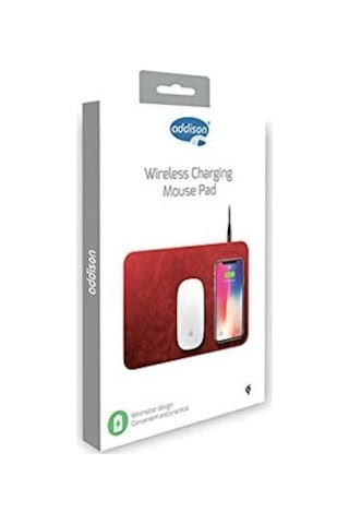 Addison Wmp-15 28.5X19.5X0.5 Cm Kırmızı Kablosuz Şarj+Mouse Pad
