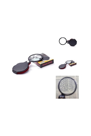 5x 60mm Cam Optik Lens,katlabilir,deri Kaplamalı Cep Büyüteçxx1051 Evimdeyokyok