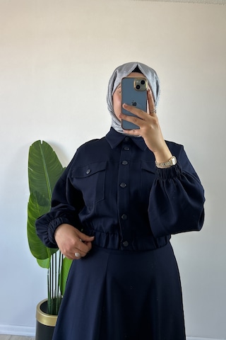 Bomber Ceketli Etekli Takım Lacivert