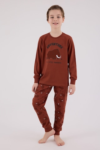 Rolypoly Erkek Çocuk Kahverengi Pijama Takımı Rp3667-c-v1