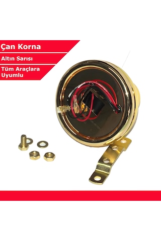 Gold Serisi Çan Tramvay Korna Tekli Krom Röle Gerekmez Kolay