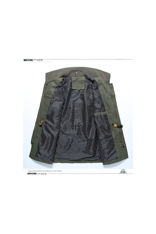 Sımıcg Erkek Pamuklu Günlük Kaban Trençkot - Koyu Yeşil