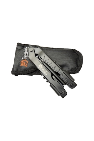Columbia Kamp Np 1020 A Siyah Imha Pensesi 17cm - Çok Amaçlı, Metal Gövde (multitool), Kılıflı Siyah