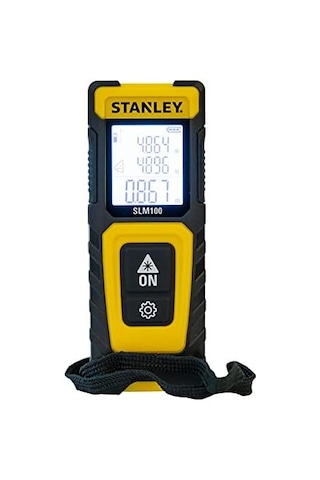 Slm100 Lazer Mesafe Ölçüm Cihazı Sarı/siyah, 30 Metre Menzil
