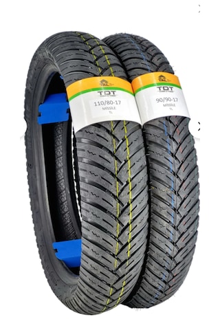 Tdt Tyres 110/80-17 Ve 90/90-17 Lastik Takımı Tl Tubeless - Dubleks