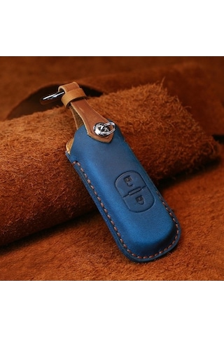 Tongxida Mazda Uyumlu Eski Stil Hallmo Anahtar Koruyucu, Mavi 2 Adet, İki Anahtar Sürümü
