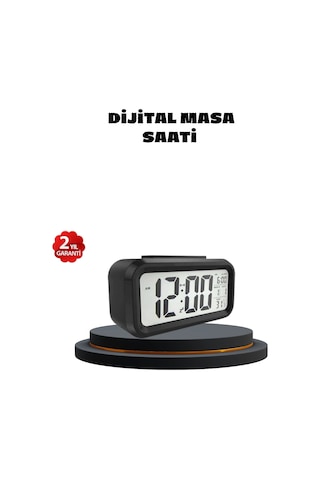 Mey İthalat Sensörlü Dijital Masa Saati Alarm Ve Sıcaklık Göstergeli Çok Renkli