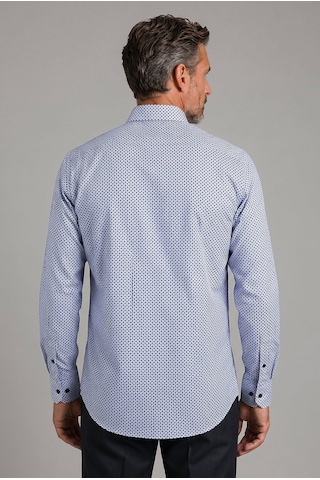 Xint Bisse Mavi Regular Fit Cepsiz Uzun Paşa Yaka Gömlek Bsgmeks26304 E35