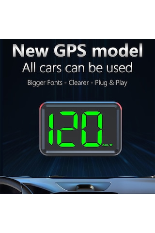 Maiyame X1 Araç Gps Gösterge Paneli - Yeşil Metin Mph, 3 İnç Büyük Ekran, Hız Tespiti, Plug & Play