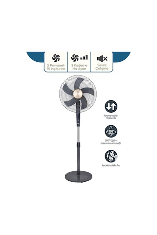Ayrex Sinbo Sf-6788 Ayaklı Vantilatör, 3 Kademeli - 40 Cm 16 İnç Çap, 75w Yüksek Performanslı Alüminyum Motor,