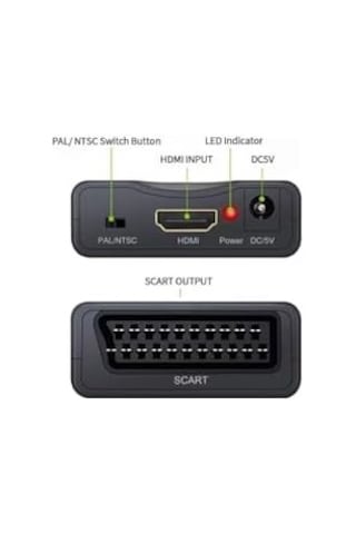 Hdmı To Scart Aktif Çevirici Dönüştürücü Adaptör, Av Video Çevirici, Scartı Hdmı Dönüştürmez
