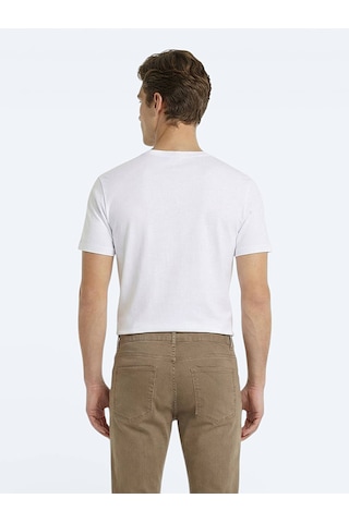 Kip Beyaz 5li Düz %100 Pamuk T-shirt Çok Renkli
