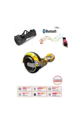 Citymate Elektrikli Kaykay Hoverboard Akıllı Denge 6.5 Inch + Hoverkart + Çanta Extrem Paket D25