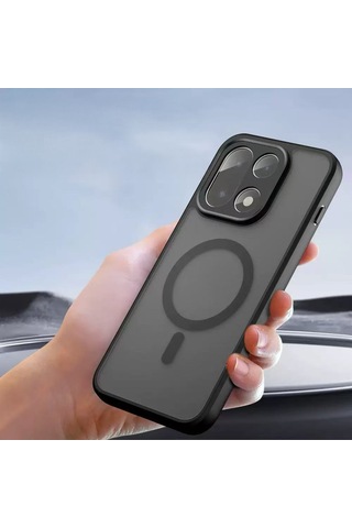 Maks Technology One Plus 15 5g Kılıf M-safe Şarj Özellikli Kamera Korumalı Mkst Lunex Kapak - Siyah