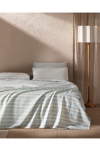 Darvell Tek Kişilik Ecocell Baskılı Pike Takımı 8684427021286 Yeşil