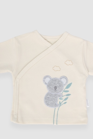 Bebitof %100 Pamuk Koala 5 Parça Yenidoğan Hastane Çıkışı Zıbın Seti Gri Bbtf.gri.20092.06