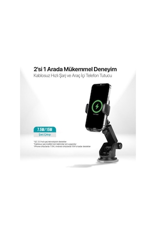 Aircharger Drive S Kablosuz Hızlı Şarj Özellikli Araç İçi Telefon Tutucu Diğer