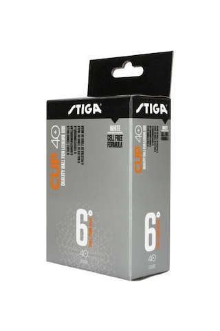 Stiga Cup 6lı Masa Tenisi Pinpon Topu Beyaz 1110-2510-06