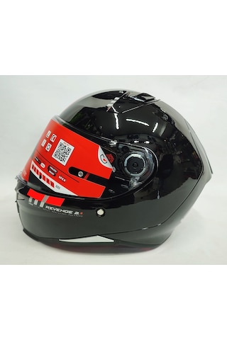 Mt Revenge 2 Solid A11 Şeffaf Vizörlü Kask Parlak Siyah
