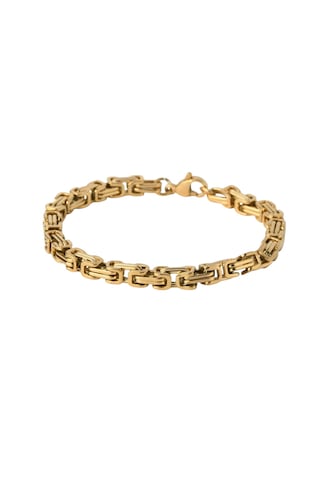 Çelik Bileklik Kral Zincir Model 0.5 Mm 22 Cm Bizans Bağlantı Altın Sarısı Gold Altın