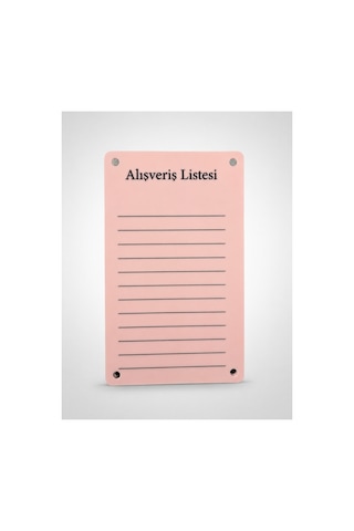 Alışveriş Listesi Yazı Tahtası - Silinebilir Kalemli Buzdolabı Not Panosu - 2 Adet Kalemli Sürpriz Hediyeli 21213165