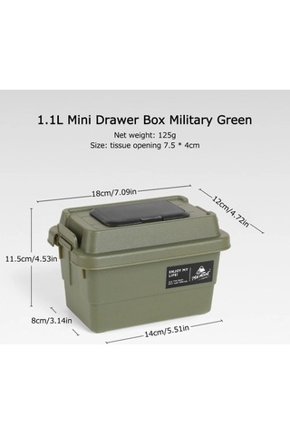 Maoyaya Çok Fonksiyonlu 1.1l Taşınabilir Açık Saklama Kutusu, Peçetelik, Çok Renkli Çok Renkli