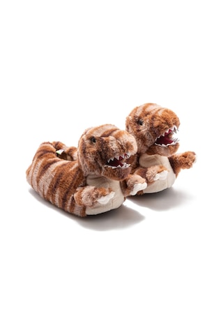 Twigy Trek EE0568 Çocuk Hayvanlı Panduf Kahverengi 30/37