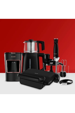 Arçelik Yeni Siyah Mutfak Seti Çok Renkli