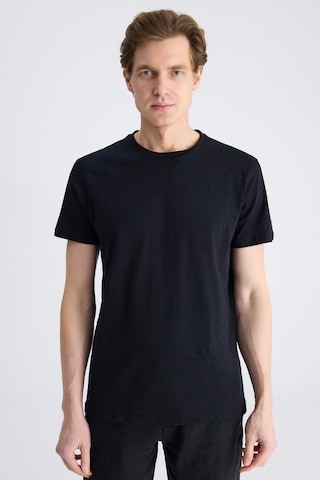 Twn Slim Fit Siyah Düz %100 Pamuklu T-shirt 4ec1447011072 001