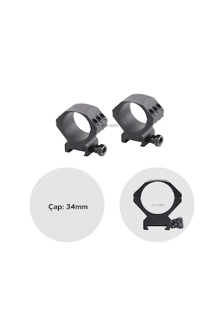 Vector Optics X-accu 34mm/22mm Picattiny Alçak Dürbün Montaj Halkaları - Sctm-52