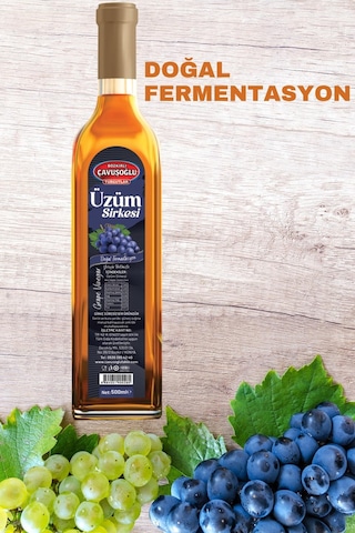 Bozkırlı Çavuşoğlu Doğal Fermantasyon Üzüm Sirkesi 500 ML