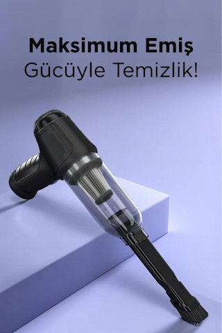 Lt-107c Mini Çok Fonksiyonlu Üflemeli Şarjlı Araç Süpürgesi El Süpürgesi