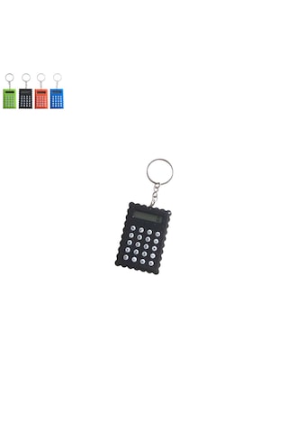 Bisküvi Şekilli Mini 8 Haneli Hesap Makinesi Anahtarlık 1 Adet Ebat: 5,5 Cm X 3,7 Cm Siyah