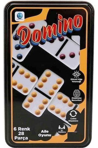 Vıp Kalite Domino Oyunu 28 Taşlı Domino Oyunu Metal Kutulu Domıno Game Aile Oyunları Yılbaşı Oyunları