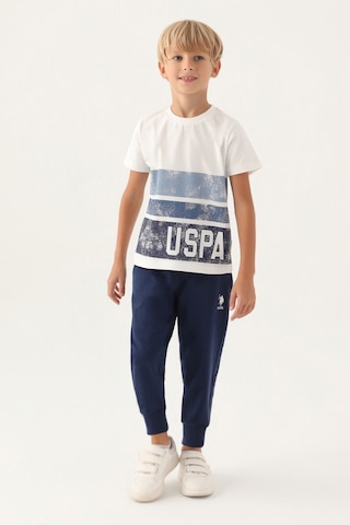 U.S. Polo Assn. Lisanslı Trilinear Krem Erkek Çocuk Pijama Takımı 5274-43178 Krem