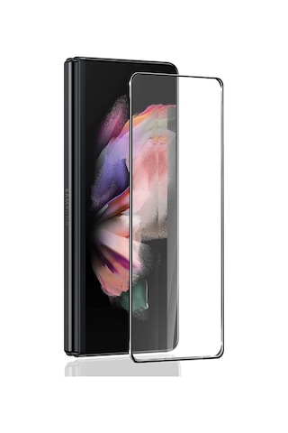 Samsung Galaxy Z Fold 5 5g İle Uyumlu Kavisli Ekranı Tam Kaplayan Kırılmaz Cam Ekran Koruyucu