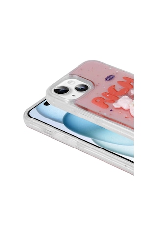 Apple Uyumlu iPhone 13 Kılıf Kabartma Figürlü Parlak Zore Minimini Silikon Kapak