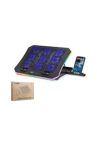 Hadron Dcxa19 Notebook Soğutucu 9-fan + Telefon Standı 14-18 Rgb Siyah