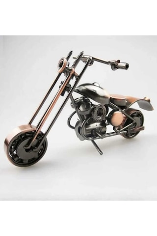El Yapımı Vintage Demir Motorsiklet Modeli Ev-ofis Için Dekoratif Metal Süs Küçük Boy