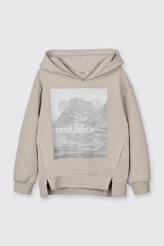 Panço Erkek Çocuk Kapüşonlu Taş Sweatshirt Gri