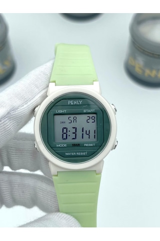 Penly Su Geçirmez Dijital Çocuk Kol Saati 219 Model Yeşil +4 Renk Kronometre-alarmlı 5atm