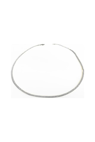 1,5 Mm Taşlı Gümüş Suyolu Choker Kolye Rose Gold