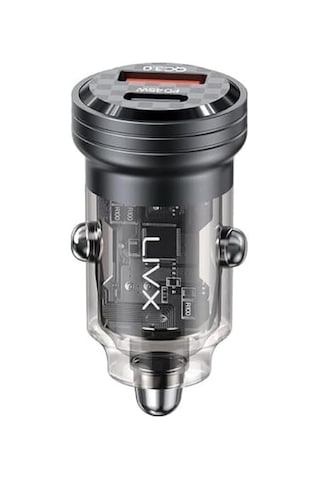 Transparent 45w Pd/qc Type C Ve Usb Çıkış Ultra Hızlı Mini Araç Şarj Cihazı L35