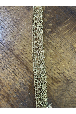 Altın Sarı Varaklı Güpür Şerit Dikiş Giyim Aksesuarı En 1 Cm 1 Metre