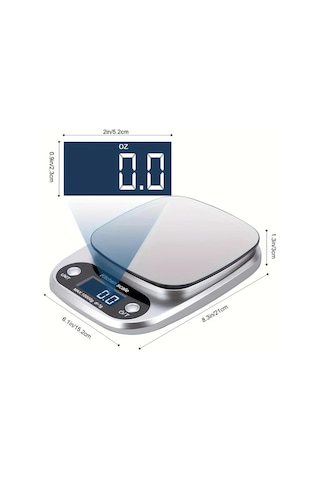 Honeybeeshop 1 Adet Hassas Dijital Mutfak Terazisi 10kg 5kg Kapasite 0 1g Doğruluk Lcd Ekran Otomatik Kapanma Pil İle Çalışır Plastik -