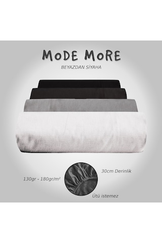 Beyazdan Siyaha 6 Ebat 1.Kalite Yerli Üretim Lastikli Çarşaf