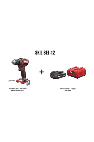 Skil Set-12 Skil Compact 3065CA Akülü Matkap Vidalama + Skil 3136AA 2AH Li + 2.4A Şarj Cihazı Promo