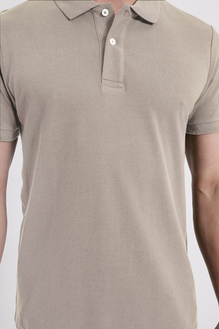 Tudors Slim Fit Dar Kesim %100 Pamuk Erkek Polo Yaka Gri Tişört-46190 Gri